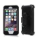 iPhone 7 case - Shockproof Heavy Duty Hybrid PC and TPU Full Body Rugged Double Use Holster Protective cover Case Kickstand + Belt Clip for iPhone 7 (4.7 inch)2016 (Black)