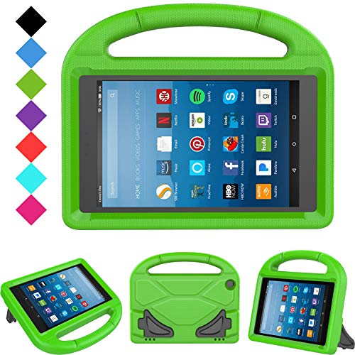 Kids Case for Fire HD 8 - TIRIN Light Weight Shock Proof Handle Kid -Proof Cover Kids Case for Amazon Fire HD 8 Tablet (7th and 8th Generation Tablet, 2017 and 2018 Release), Green