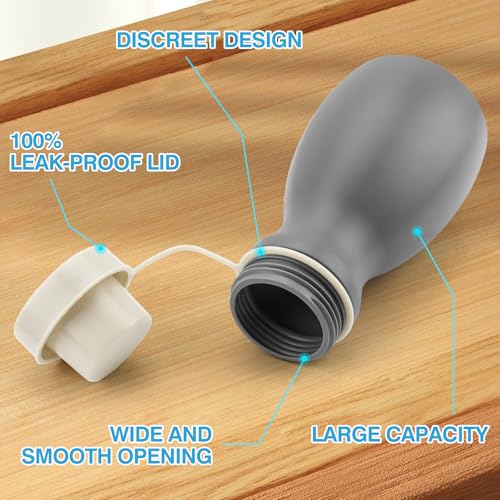Urinals for Men Spill Proof Nighttime - Glow in Dark Urine Bottle - Portable Urinal for Men with Screw-on Lid - Pee Bottles for Men - 30oz Bedside Male Urinal - Mens Urinal, Car Travel Urinals for Men
