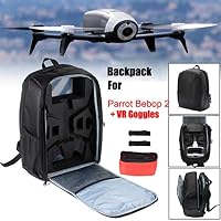Hisoul Parrot Bebop 2 Power FPV Drone Bag Backpack Portable Adjustable Straps Shoulder Carrying Case for Outdoor and Travel Use (Black)