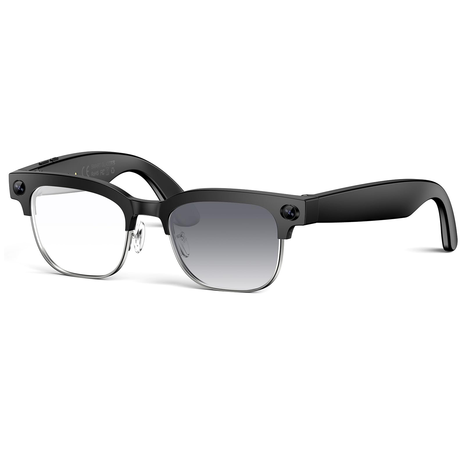 Photo 1 of **POSSIBLY FOR PARTS DAMAGES UNKNOWN*** AI Smart Glasses with Camera and Bluetooth,8MP 4K HD Camera Glasses,Supports AI Voice Control/Photo/Video/Audio Recording,Smart Glasses with 133 Translations,IP67 Waterproof for Business & Outdoor