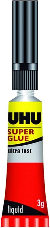UHU 3-62686 Super Glue Ultra Fast Liquid 2x3g Blister Pack view 2
