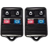 Keyless Entry Remote (Pack of 2) 4 Button Control with Chip and Battery - Alarm, Trunk, Lock and Unlock Key Fob Clicker Transmitter