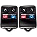OxGord Keyless Entry Remote 4 Button Control (2 Pack) with Chip and Battery - Alarm, Trunk, Lock and Unlock Key Fob Clicker Transmitter