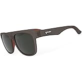 goodr Just Knock It On! Polarized Sunglasses for Men & Women, Large Sized (BFG), Dark Brown Translucent Frames with Copper High Contrast Lenses, UV400 Protection, No Slip, No Bounce