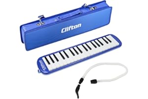 CLIFTON 37 Keys Keyboard Woodwind Musical Instrument Piano style Professional Portable Melodica (Blue)