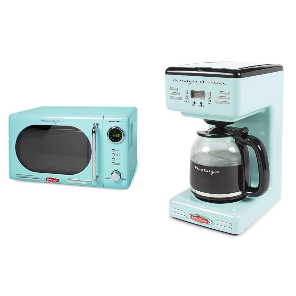 Nostalgia Retro Compact Countertop Microwave Oven, 700