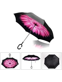 Elover 32in X 8 Panels Double Layer Inverted Umbrella