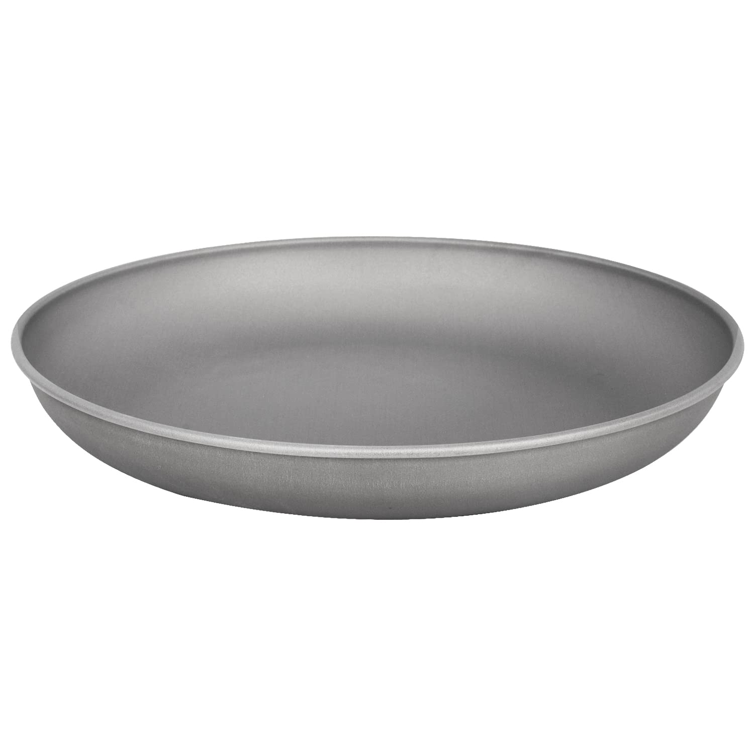 TiTo Titanium Plate Dish Outdoor Camping Tableware Ultralight Round Fruit Titanium Alloy Dinner Dishes Pan for BBQ Hiking Picnic (Large)