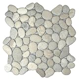 Bali Cloud Pebble Tile 1 sq.ft. (Mesh Mounted)