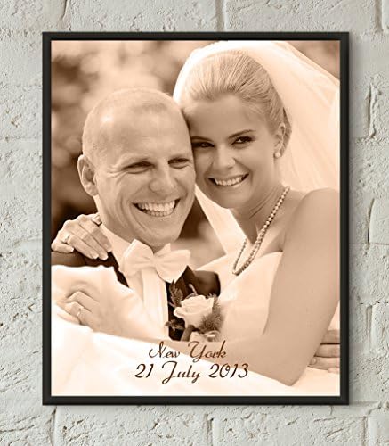 StickerForLife3rd ANNIVERSARY Engraved GIFT Photo LEATHER Anniversary Wedding Photo Family Photos Third