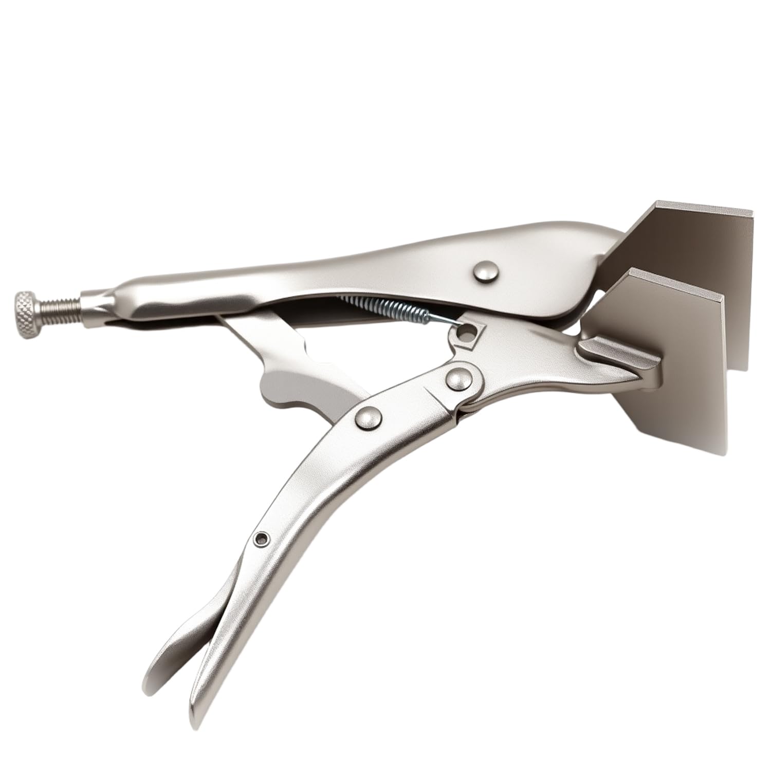 Chiloskit 8" Welding Locking Plier Tools, Heavy Duty Sheet Metal Grip Tool, Heat-Treated Nickle Plated Welding Plier, Extra Wide Duck Billed Pliers