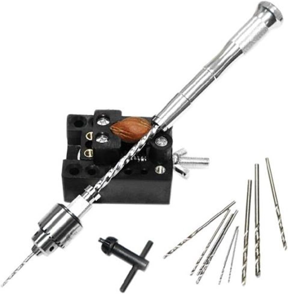 Mechanical Parts Semiautomatic Mini Hand Drill with 10 Twist Drills
