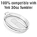 30 oz Splash Proof Tumbler Lid For Yeti Rambler, Rtic Tumbler plus more with Splash Proof Sliding Cover an Essential Yeti Tumbler Replacement Lid and Stainless Steel Tumbler Accessory