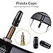 SUNIY Bike Presta Valve Adapter Adaptor Bicycle Tire Valve Converter Copper Valve for Road Bike Pump Accessories Cycling Tire Tools 4 Pcs+4Pcs Presta Valve Cap+4Pcs Schrader Valve Cap