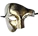 Flywife Masquerade Mask for Women Men Couples Set Phantom of The Opera Mask Half Face Mardi Gras Mask (Antique Gold)