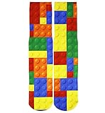 Unisex Crazy Fun Cool 3D Print Colorful Athletic Sport Novelty Crew Tube Socks