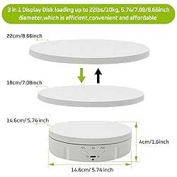 JAYEGT 3 in 1 Motorized Rotating Display Stand with