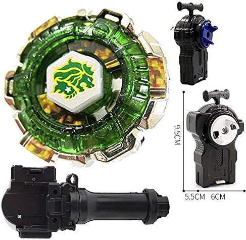 Bust 4D Spinning Top Game Toy Fang Leone Metal Fury 4D BB-106 / BB106 High Performance Generic Battling Top Games Toys And Bey L/R String Launcher And Launcher Grip(Black) Set!Gift Toys for Children