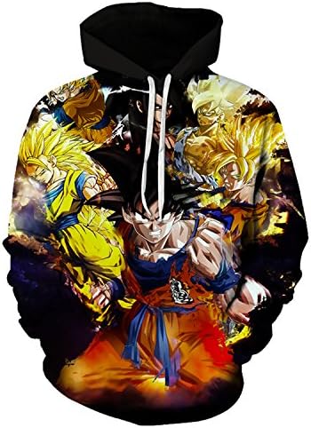 jhfhowGDJ Hoodies Hoodie Sweatshirts Men Women Hoodie Dragon Ball Z Anime Casual Tracksuits Boy Jackets Hooded Pullover LMS126I S