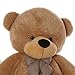 6 Foot Life-Size Teddy Bear Amber Brown Color Huge Stuffed Animal Teddybear Shaggy Cuddles (Original)