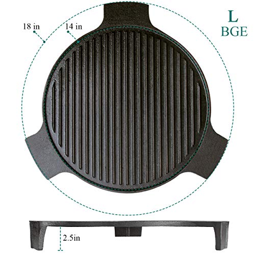 Cast Iron Plate Setter Large Big Green Egg Accessories Heat Deflector for BGE Cast Iron Steak