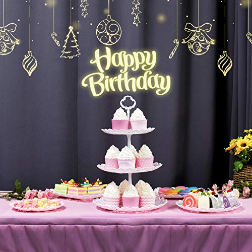 Imillet Two Pack of Three Tier Cake Stand Fruit Plate Plastic Stand of White for Cakes Desserts Fruits Dried Fruit Candy Buffet Stand for Wedding Home Holiday Birthday Party (big)