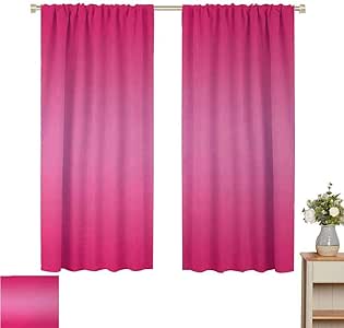 Cortinas para sala de estar Ombre, princesa rosa colores medievales