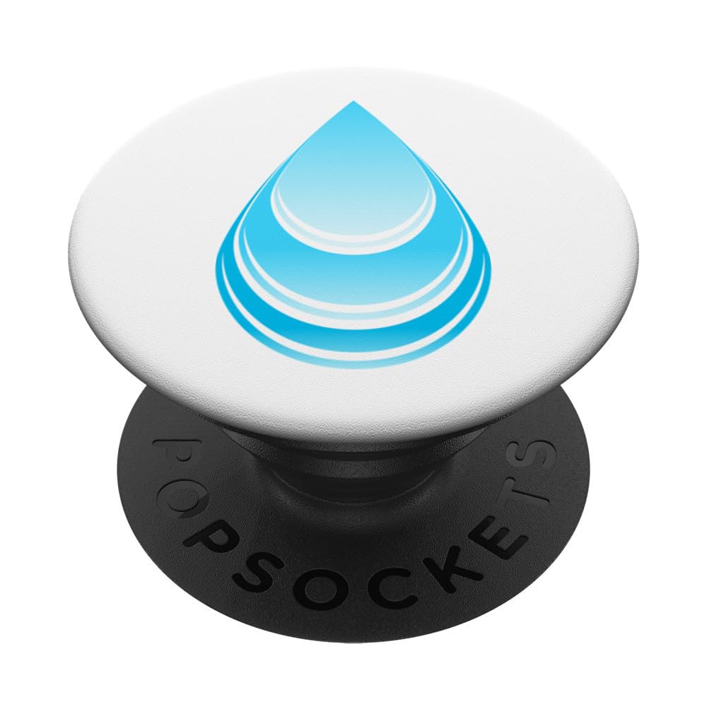 Water Droplet Waterdrop Raindrop Water Lover Hydration PopSockets Swappable PopGrip — image 1