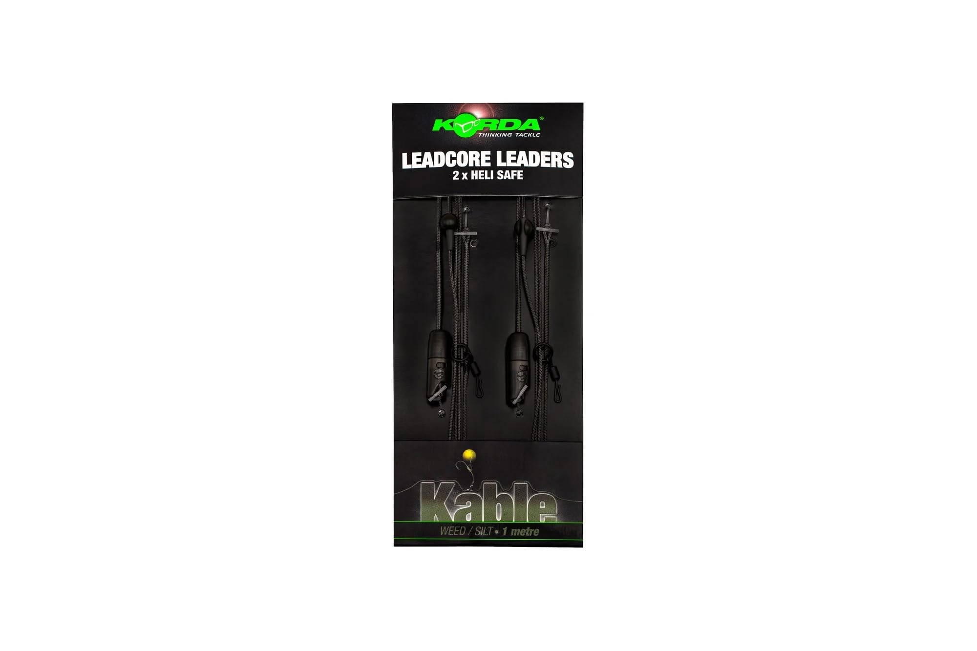 Korda Kable Leadcore Leader Heli-Safe Gravel Brown 1m - Carp Fishing Leader, Anti-Tangle, Mini Heli-Safe, No-Trace Safety, Ready to Use