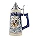 Germany Neuschwanstein Stoneware Raised Relief Decoration Half Liter Beer Stein with Pewter Lid