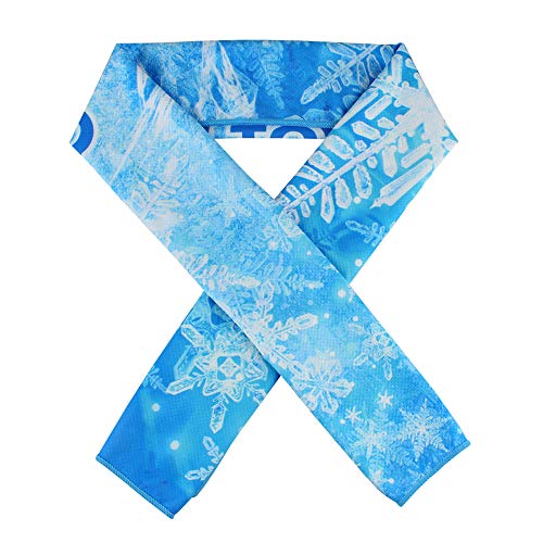 btcus4 Cooling Towel for Instant Relief Ice Cold Quickly Soft Breathable - Sports, Fitness, Yoga (Blue)