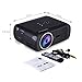 FastFox Video Projector 800 Lumen 800x480 Multimedia LCD LED Slide Beamer Office Presentation Indoor Family Proyector Gift Movie night for PC Laptop Powerpoint Black Color