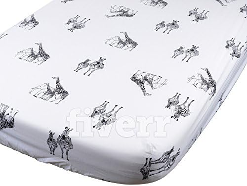 Danha Premium Fitted Cotton Crib Sheet With Animal Print - Standard Crib Mattress Size - Toddler, Kids Bedding - Jungle Nursery Décor Theme - Ideal Baby Shower Gift For Infant Boys Or Girls
