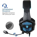 SADES SA807 Gaming Headset Multi-Platform New Xbox one PS4 Gaming Headphones Gaming Headsets Headphones For New Xbox one PS4 PC Laptop Mac iPad iPod (Black&Blue)
