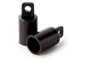 Pinehurst Crafts Decorative Plastic End Caps for 1/2" Dowel Rods, Great for Display Banners, Retail Signs, Wall Hangings & More, Black, Pack of 8