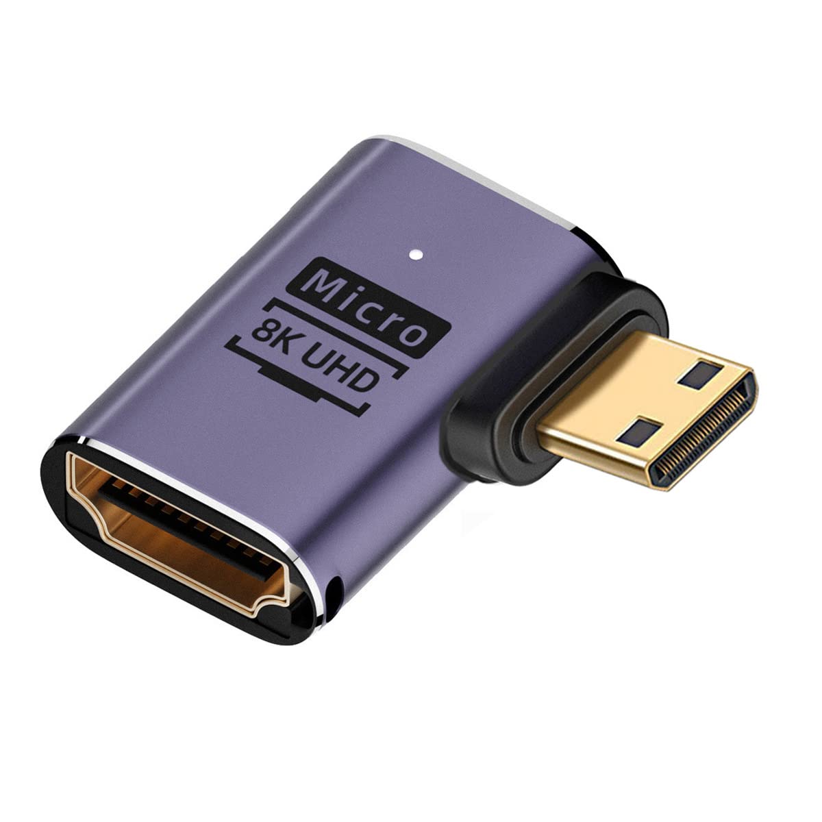 CY 8K Cable Right Angled Mini HDMI Male to HDMI 2.1 Female UHD Extension Gold Converter Adapter Support 8K 60hz HDTV