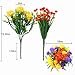 LUCKY SNAIL 6 Pcs Artificial Flowers, Fake Orange Daffodils Flowers, Fake Yellow Hydrangea Flowers, Faux Purple Gypsophila Flowers for Indoor Outside Hanging Planter Home Kitchen Office Wedding Décor