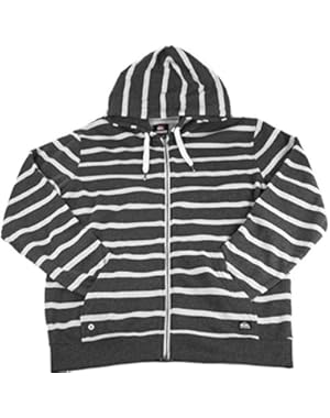 Mens Macker Fashion Hoodie Charcoal Grey Striped