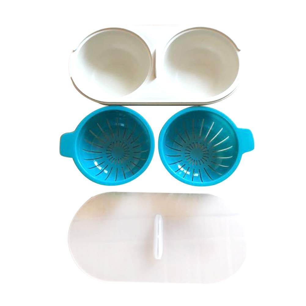 Escalfador de huevos doble para microondas, sin BPA, apto para ...