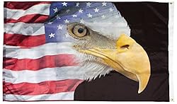 FlagSource U.S. Flag with Eagle Nylon Decorative