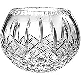 Barski Rose Bowl 8" D Handmade Crystal Plaza Design | Made in Europe