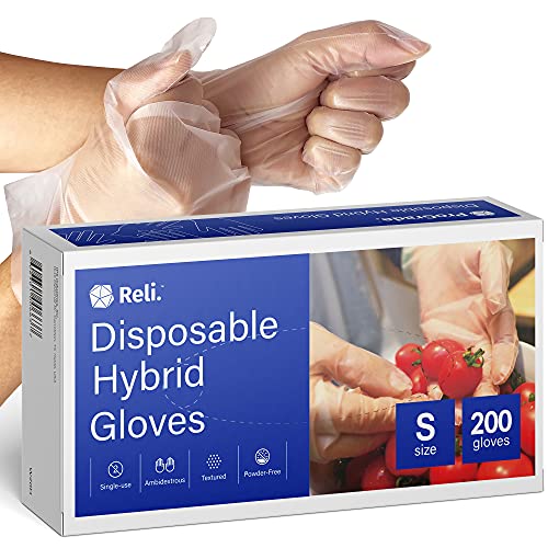 Reli. Disposable Gloves, Small 200 Pack S/M/L/XL Available Hybrid