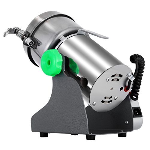 Happybuy 300g Stainless Steel Electric Grain Grinder Mill High-speed Medicial Powder Machine Commercial Cereals Grain Mill Herb Grinder Pulverizer (300g)