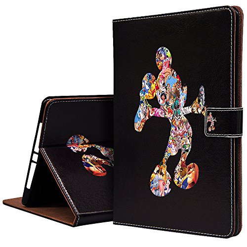 New iPad 2017 9.7 Inch Case, Onelee – Mickey Mouse Quotes Slim Premium PU Leather Smart Stand Case Back Protector for New iPad 2017 9.7 inch