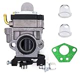 HOOAI New Pack of 43cc 47cc 49cc 50cc 2 Stroke Mini Pocket Bike Chopper Atv Quad Dirt Bike Super Gas Scooter Bike 15mm Carburetor Venturi + 2 primer bulb + Gasket