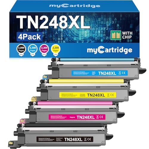 MYCARTRIDGE TN248XL TN248 Toner TN-248CMYK TN-248VAL Compatible for Brother DCP-L3560CDW Toner MFC-L3740CDWE DCP-L3520CDWE HL-L3240CDW for Brother TN 248 TN-248 (4-Pack)