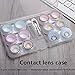 Colored Contact Lens Case for Women Men, BUVE Hard RGP Contact Lens Organizer Case with Carrying Travel Holder - 6 Pack