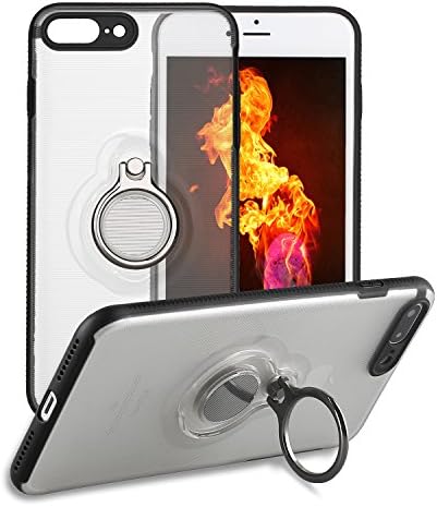 iPhone 8 Plus Case, Yiketec for iPhone 7 Plus Case With Ring Holder Kickstand, 360°rotating Ring Grip Stand Compatible with Magnetic Car Mount Anti-Fingerprint Slim Cover for iPhone 7/8 Plus 5.5 inch