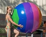 Prextex Giant 42'' Inflatable Beach Ball with Mesh Beach Bag ( 2 Pack )